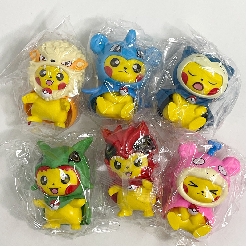 Pokemon Anime Merchandise - Pokemon Cartoon Cross-dressing Pikachu Snorlax Psyduck