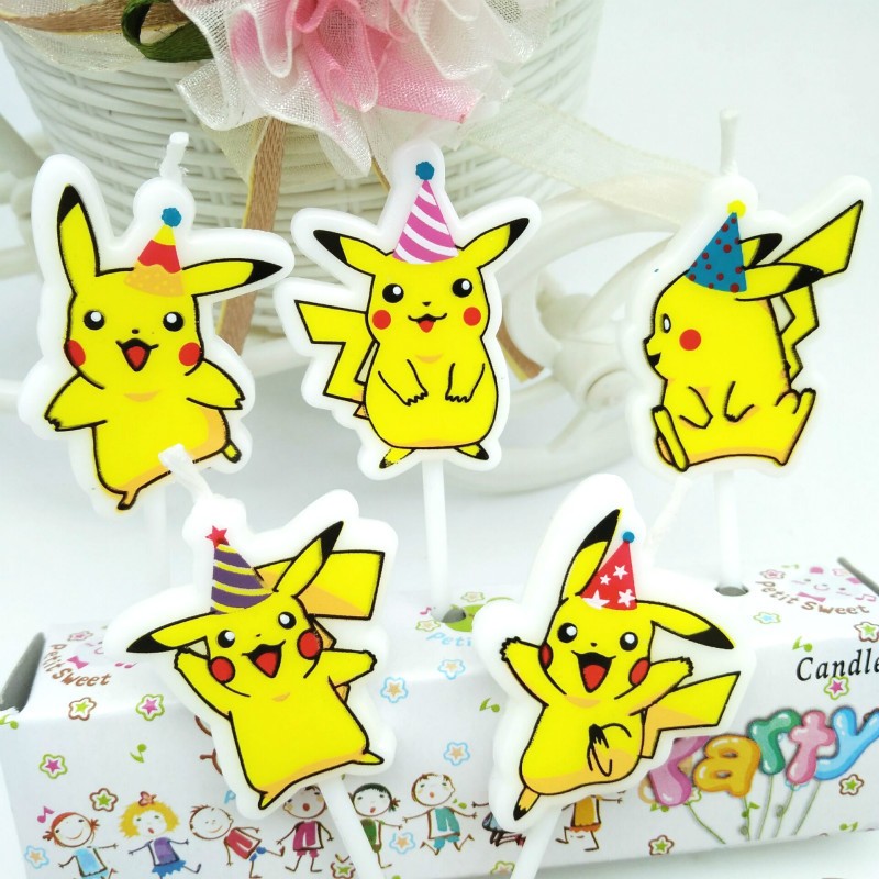 5pcs/lot Pokemon Birthday Cake - Pokemon Anime Merchandise 评论和价格