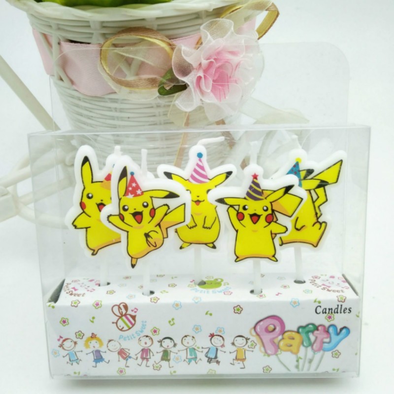 5pcs/lot Pokemon Birthday Cake - Pokemon Anime Merchandise 评论和价格