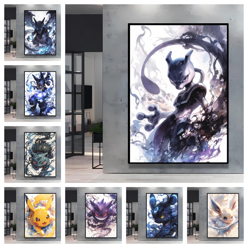 Classic Pokemon HD Canvas Pain - Pokemon Anime Merchandise 评论和价格